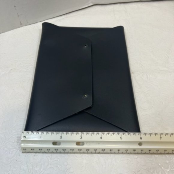 Tribe Alive Leather Envelope Black Clutch Wallet Pouch 8.5x6" - Picture 6 of 10